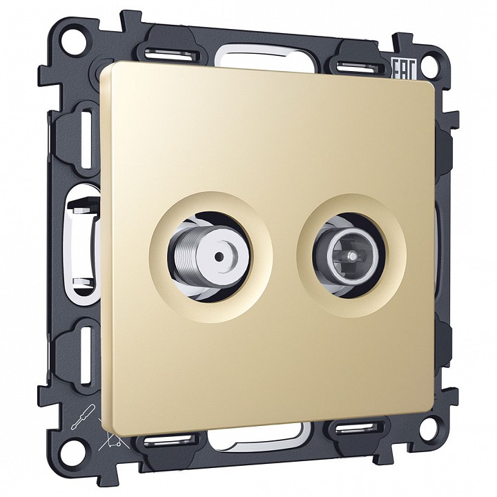 Тв-розетка и sat-розетка оконечная без рамки ambrella volt alfa ma613310