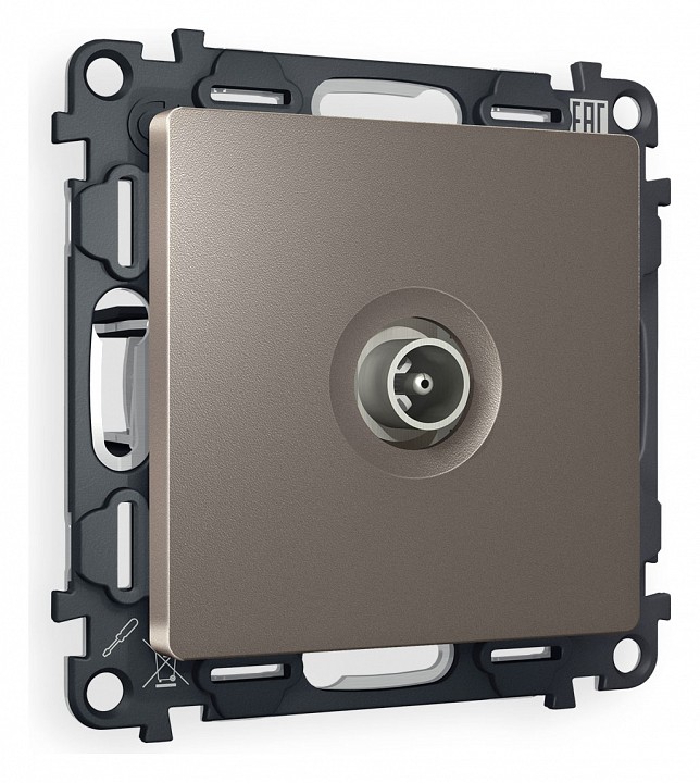 Тв-розетка проходная без рамки ambrella volt alfa ma643030