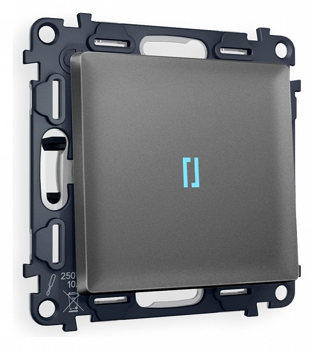 Выключатель одноклавишный с подсветкой без рамки ambrella volt alfa ma652020