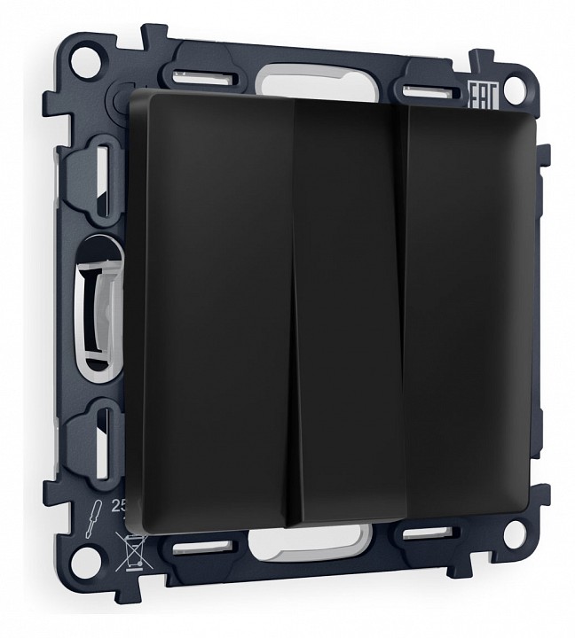 Выключатель трехклавишный без рамки ambrella volt alfa ma805010