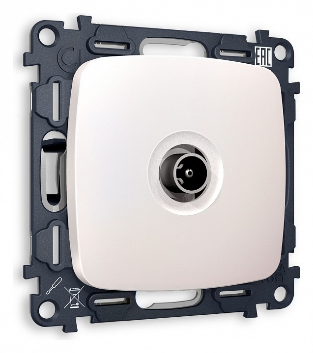 Тв-розетка проходная без рамки ambrella volt omega mo213030