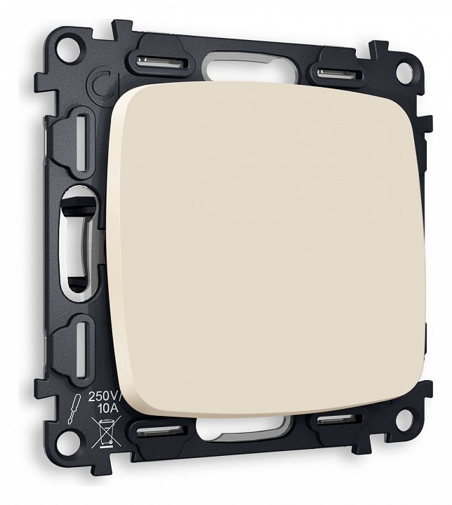 Выключатель перекрестный одноклавишный без рамки ambrella volt omega mo321030