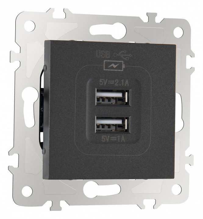 Розетка usb, Без рамки arte milano am-203 203.46-1.black