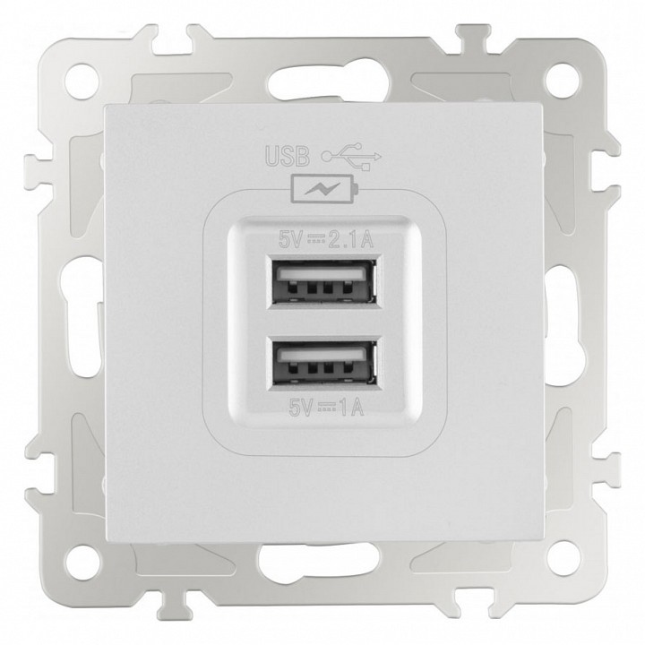Розетка usb, Без рамки arte milano am-206 206.46-1.silver
