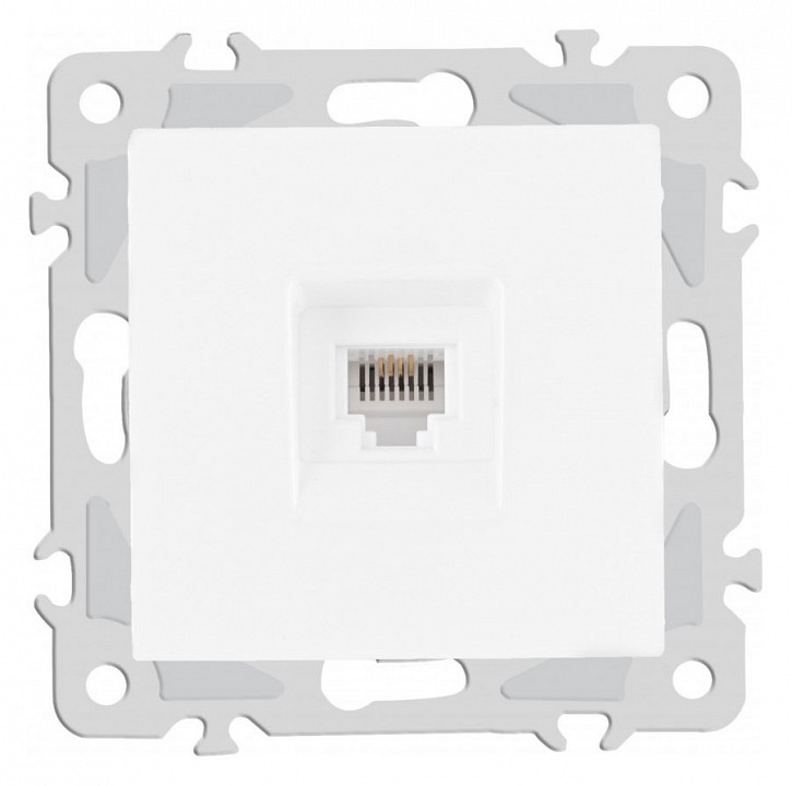 Розетка телефонная rj-11 без рамки arte milano am-206 206.51-1.white