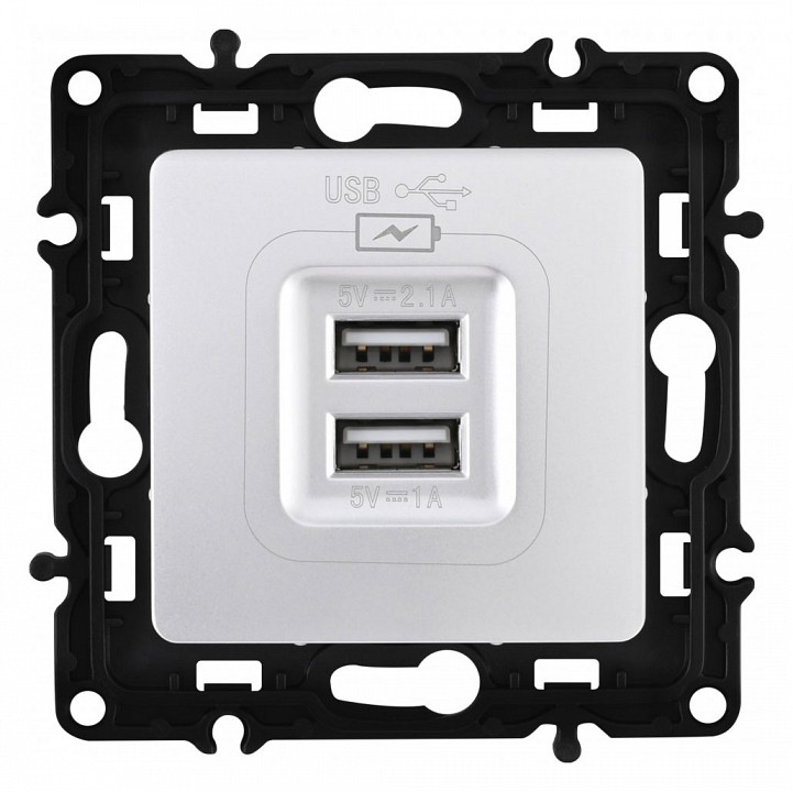 Розетка usb, Без рамки arte milano am-217 217.46-1.silver