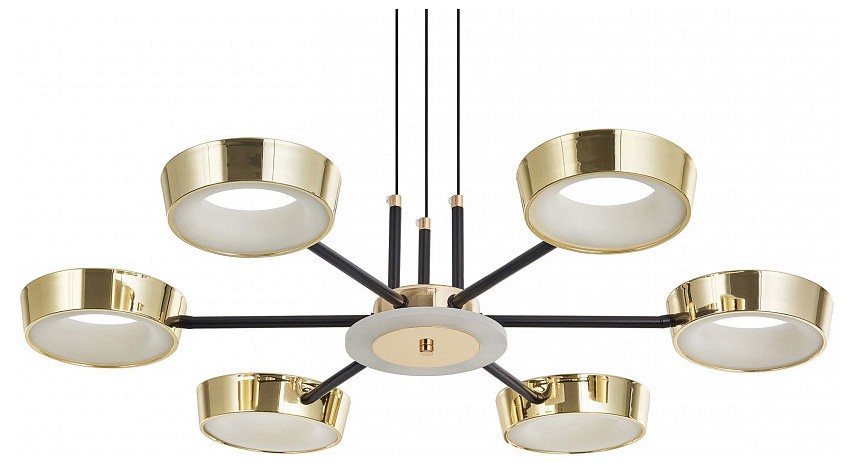 Подвесная люстра arte milano ferrara-71079 271079/6 bk/gd