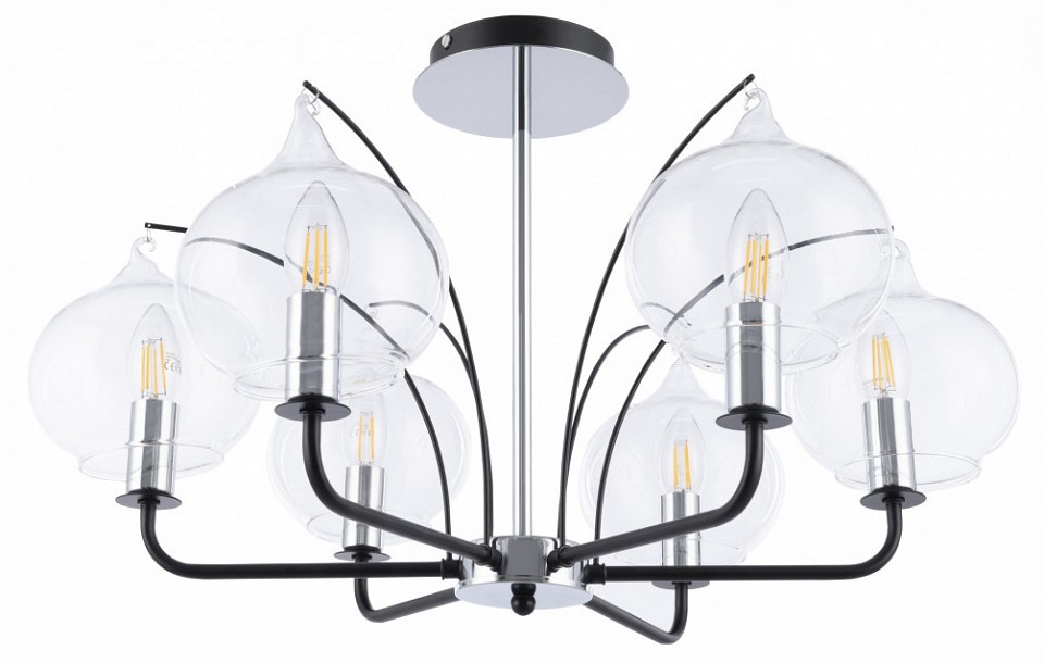 Люстра на штанге arte milano napoli-321007 321007/6 bk.cr