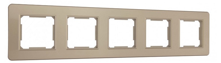Рамка на 5 постов arte milano am-502.16 502.16-5.shampan
