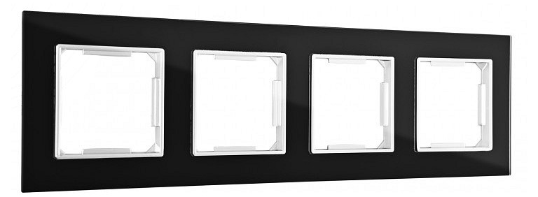 Рамка на 4 поста arte milano am-503.02 503.02-4.black