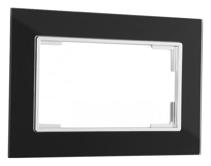 Рамка для двойной розетки arte milano am-503.02 503.02-double.black