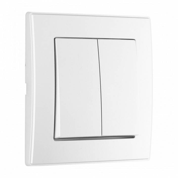 Выключатель двухклавишный arte milano set06-1 set06-1-30-2 silver