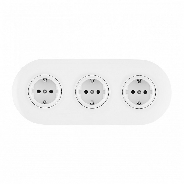 Розетка с заземлением и со шторкой arte milano set08-3 set08-3-40-1x3 white