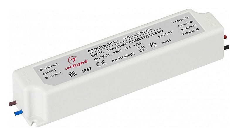 Блок питания с проводом arlight arpv-lv 018980(1)