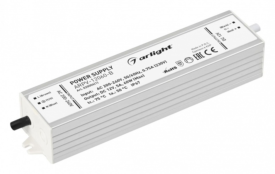 Блок питания с проводом arlight arpv 020006(1)