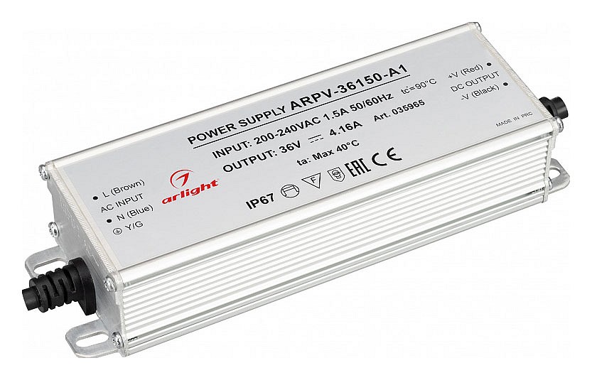Блок питания с проводом arlight arpv 035965