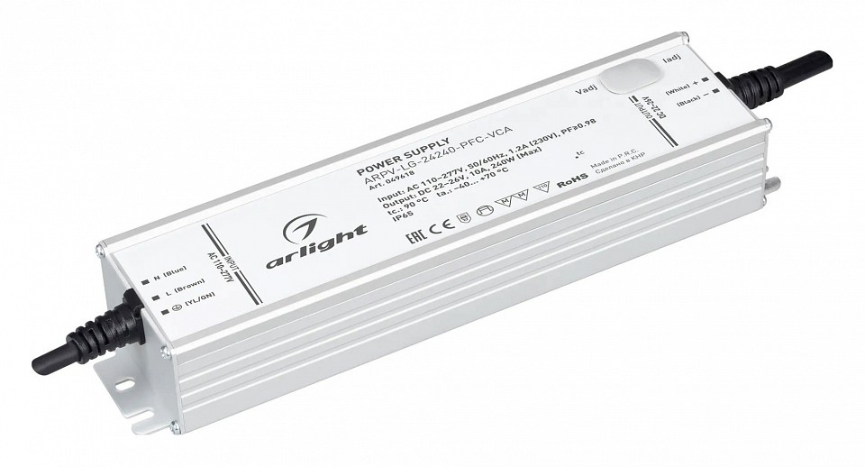 Блок питания с проводом arlight arpv 049618