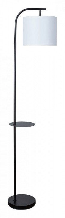 Торшер с подсветкой arte lamp connor a4053pn-1bk