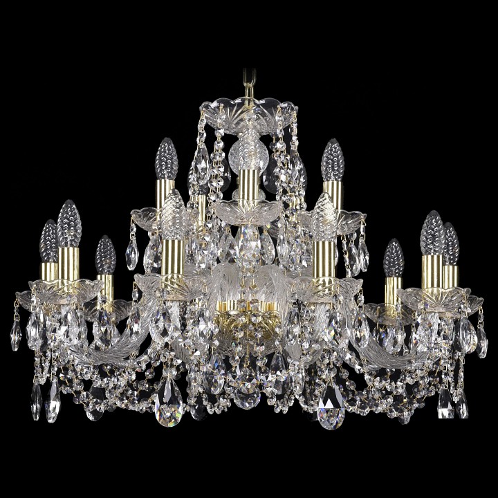 Подвесная люстра bohemia ivele crystal 1402 1402/10+5/240/g