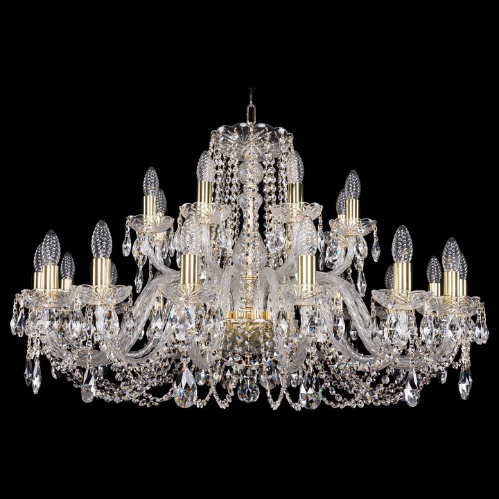 Подвесная люстра bohemia ivele crystal 1402 1402/16+8/360/g