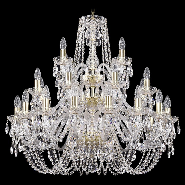 Подвесная люстра bohemia ivele crystal 1402 1402/16+8+4/300/3d/g