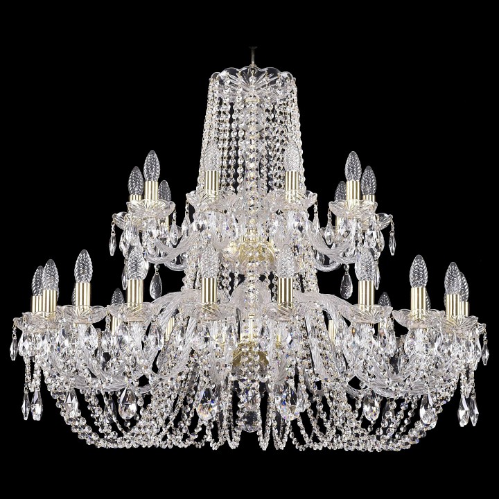 Подвесная люстра bohemia ivele crystal 1402 1402/20+10/360/2d/g