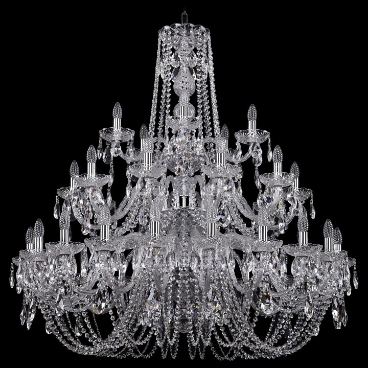 Подвесная люстра bohemia ivele crystal 1402 1402/20+10+5/400/3d/ni