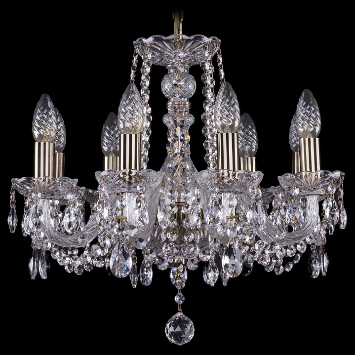 Подвесная люстра bohemia ivele crystal 1402 1402/8/160/pa