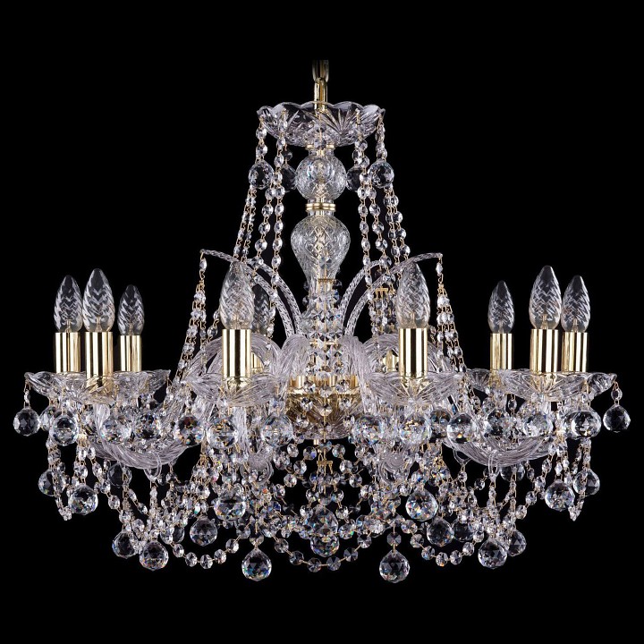 Подвесная люстра bohemia ivele crystal 1411 1411/10/240/g/balls
