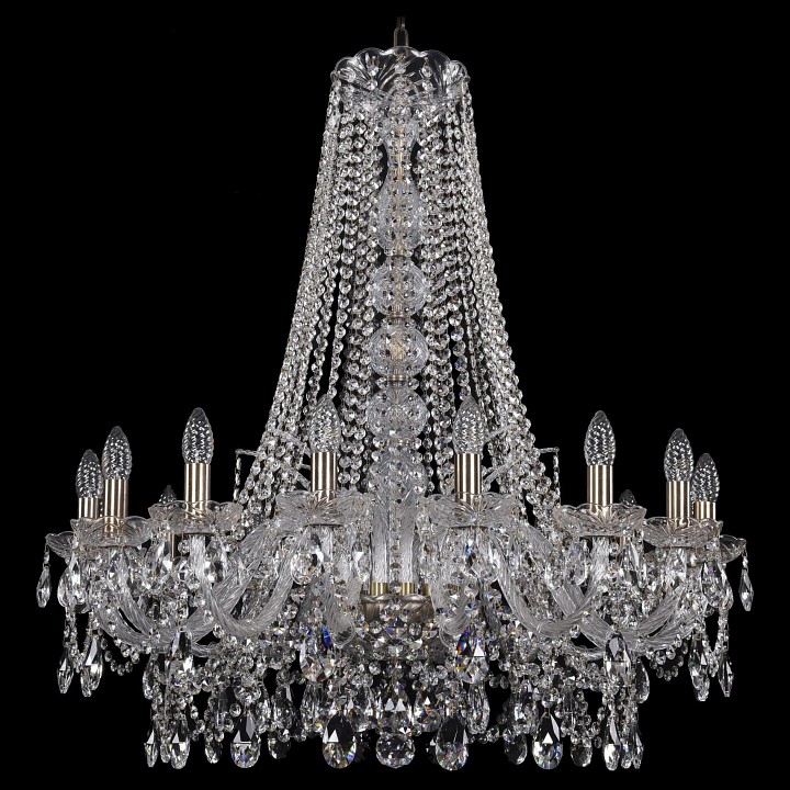 Подвесная люстра bohemia ivele crystal 1411 1411/16/300/h-90/pa
