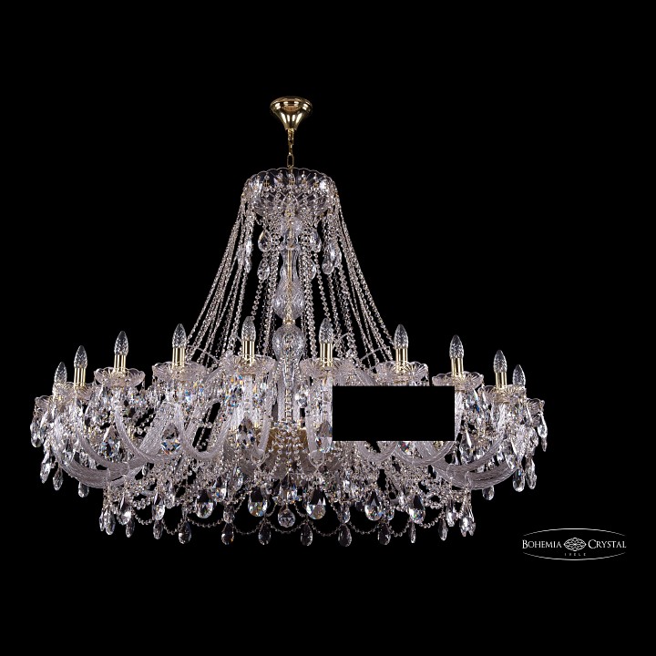 Подвесная люстра bohemia ivele crystal 1411 1411/24/530/g