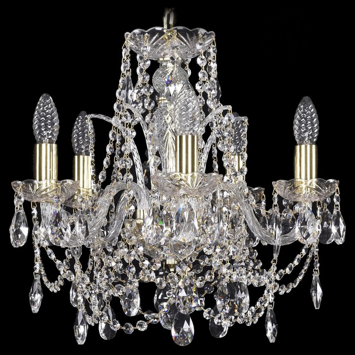 Подвесная люстра bohemia ivele crystal 1411 1411/5/141/g
