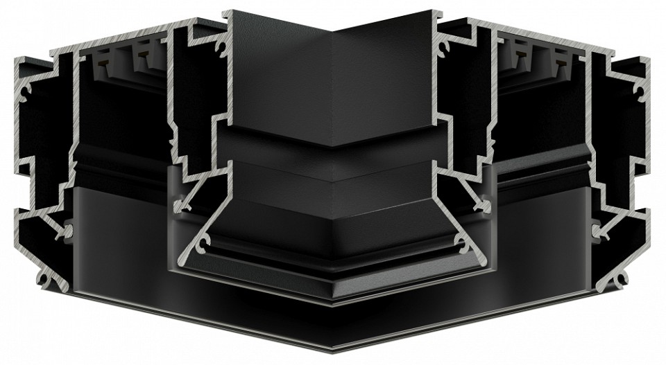 Соединитель угловой l-образный для треков встраиваемых denkirs smart one tr2026-bk