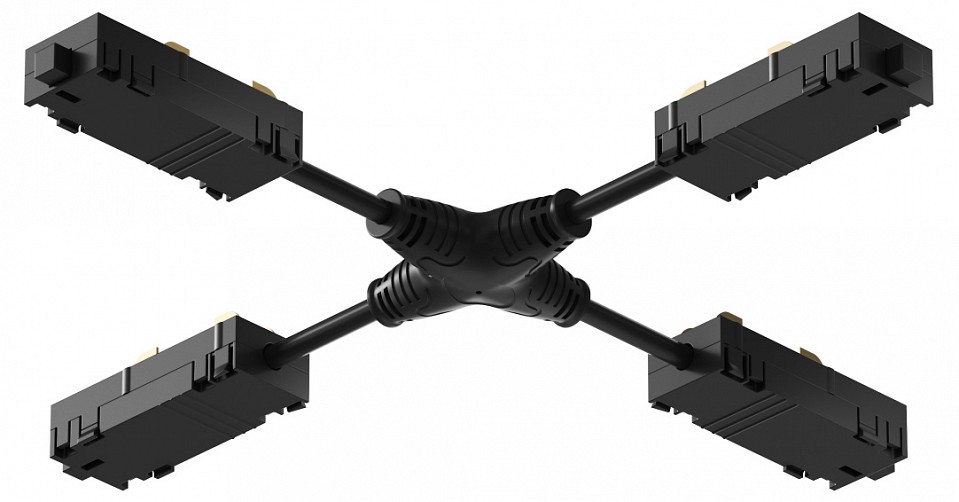 Токопровод x-образный центральный denkirs smart uni tr2116-bk