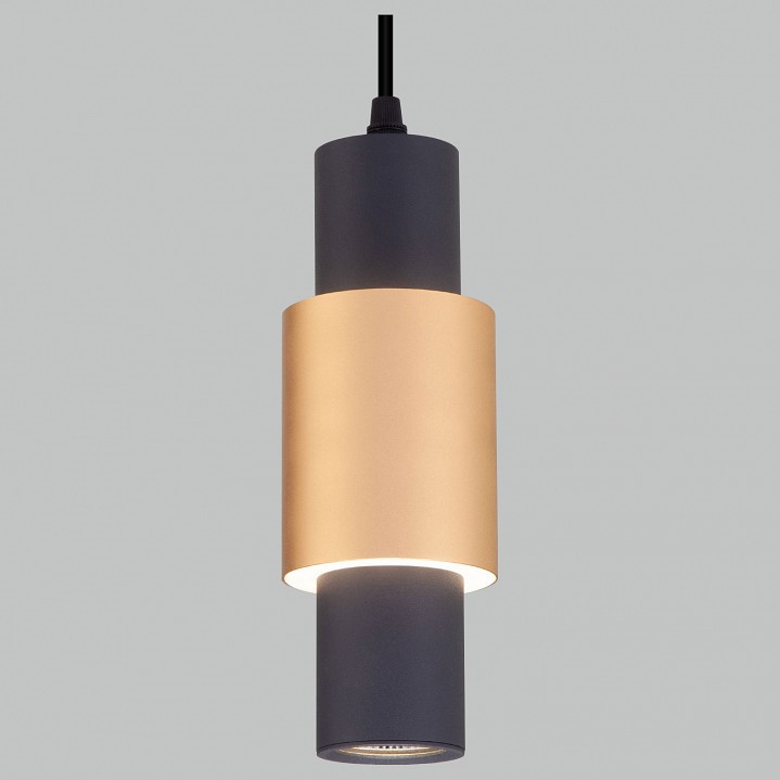 Подвесной светильник eurosvet bento 50204/1 led черный/матовое золото