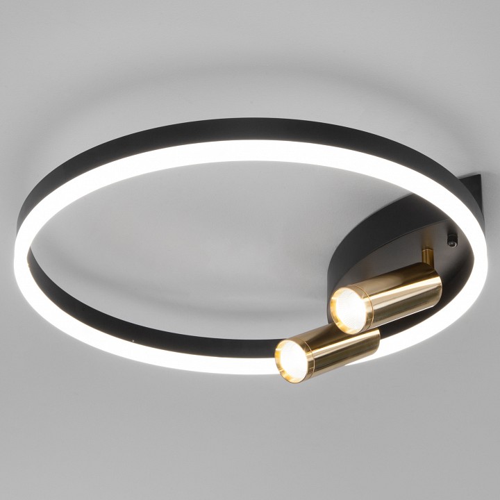 Накладной светильник eurosvet luminari 90247/3 черный/золото smart