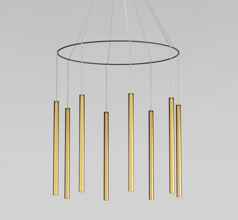 Подвесная люстра eurosvet  301101 led латунь