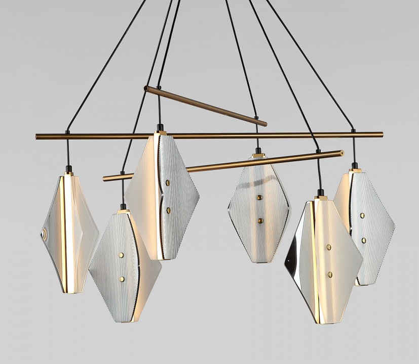 Подвесная люстра eurosvet  301054 led латунь