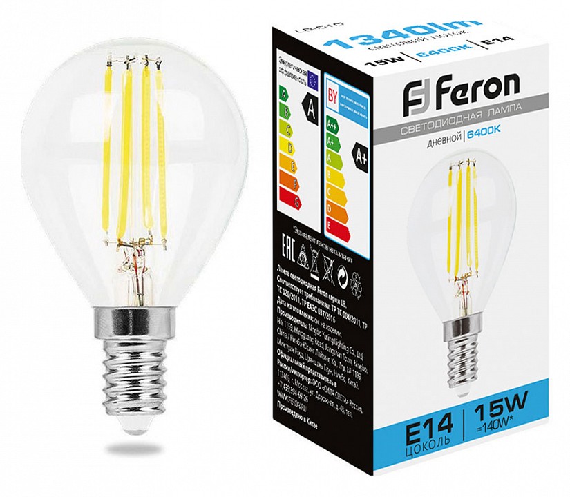 Лампа светодиодная feron lb-515 e14 15вт 6400k 38251