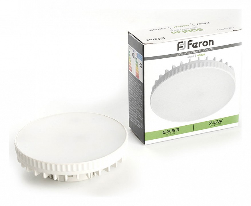 Лампа светодиодная feron lb-3451 gx53 7.5вт 4000k 41398
