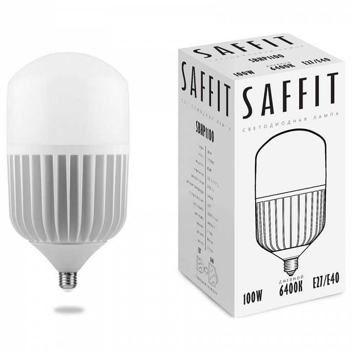 Лампа светодиодная feron saffit sbhp1100 e27-e40 100вт 6400k 55101