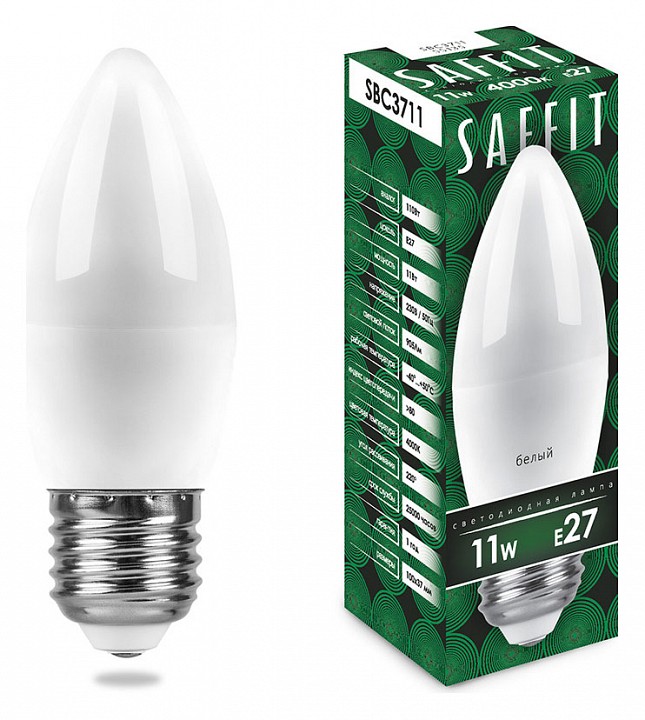 Лампа светодиодная feron saffit sbc3711 e27 11вт 4000k 55135