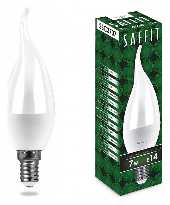 Лампа светодиодная feron saffit sbc3707 e14 7вт 6400k 55142