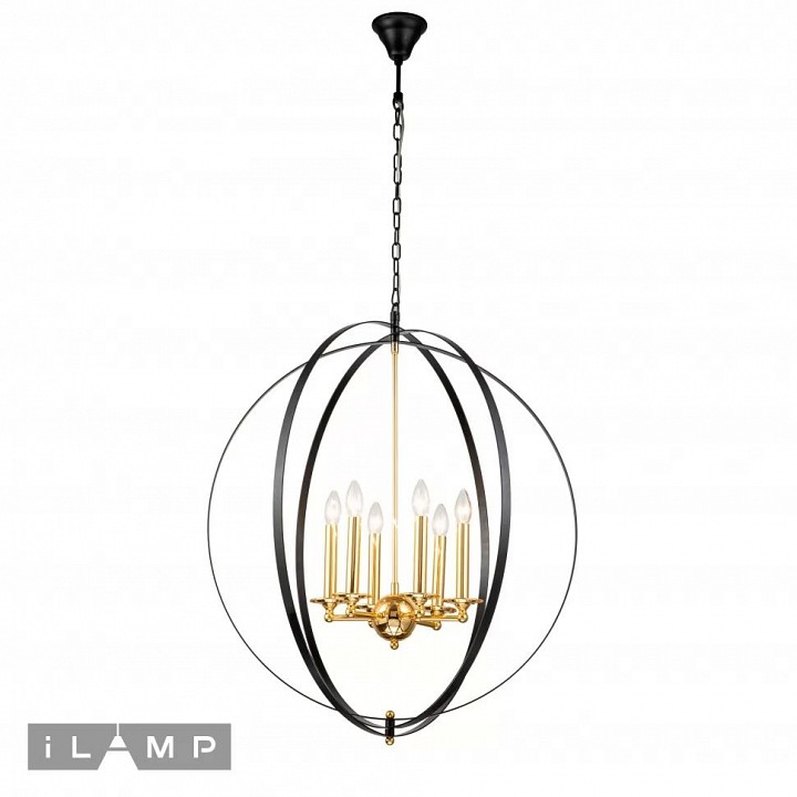 Подвесная люстра ilamp element 9977-800 gl+bk