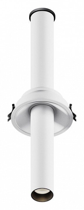 Встраиваемый светильник на штанге maytoni focus t c140rs-l300-7w3k-w