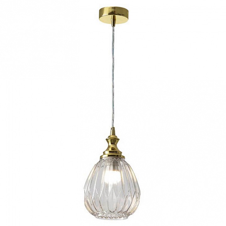 Подвесной светильник newport 6140 6142/s gold/clear