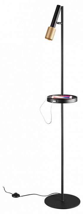 Торшер с полкой odeon light mehari 4240/1f