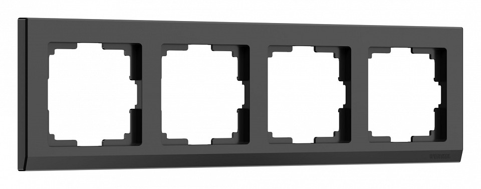 Рамка на 4 поста werkel stark (черный) w0041808