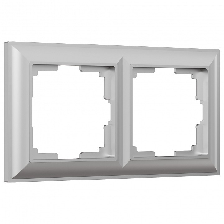 Рамка на 2 поста werkel fiore (серебряный) w0022206