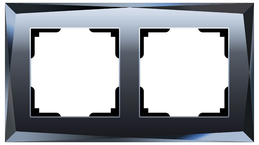 Рамка на 2 поста werkel diamant (черный) w0021208